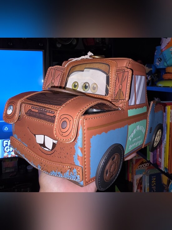 Loungefly Handbags - Loungefly Disney Pixar Cars 20th Anniversary Mater Figural Crossbody Bag